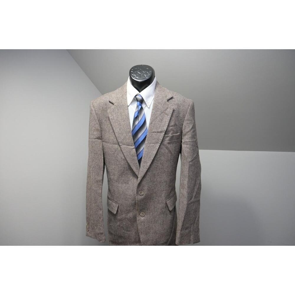 Imperial Haggar Tweed Handwoven Wool Blazer Sports Jacket MADE IN USA Sz‎ 40 L